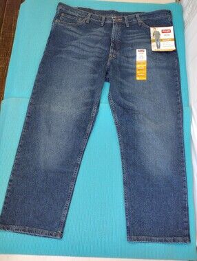 NWT Wrangler Men's Relaxed Fit Jeans Flex Denim Straight Stretch 44 X29